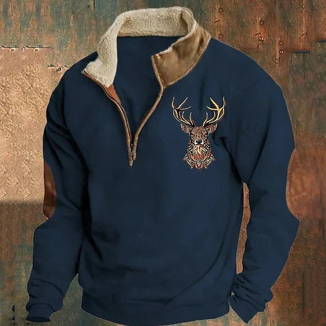 Christos | Sweater with stag detail