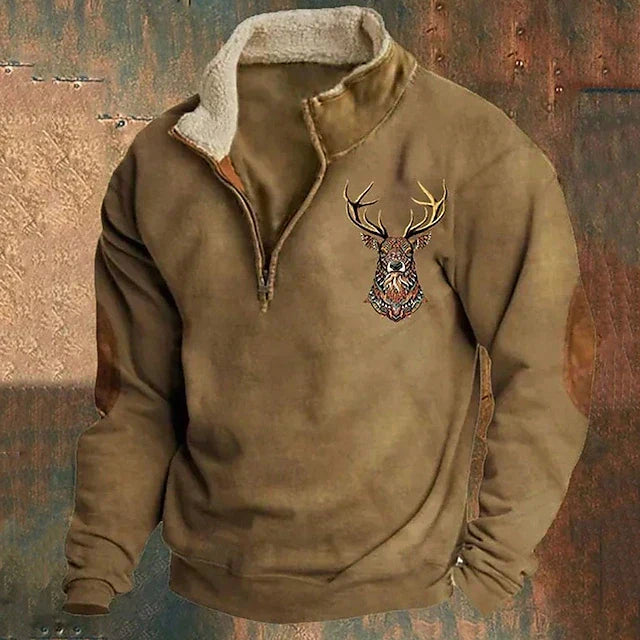 Christos | Sweater with stag detail