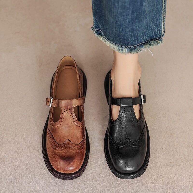 VELDA™ | Elegant Leather Mary Janes