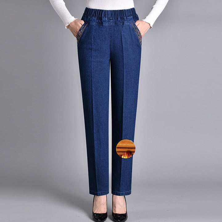 Grace | Women's jeans with side pockets and elasticated waist