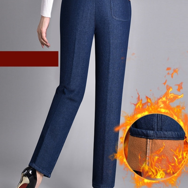 Grace | Women's jeans with side pockets and elasticated waist