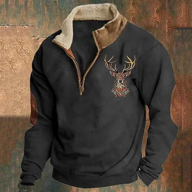 Christos | Sweater with stag detail